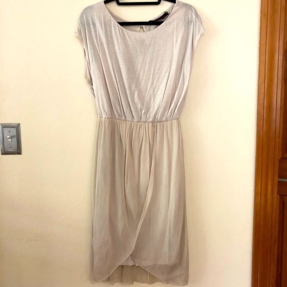 Alice and Olivia Cream tulip hemmed dress